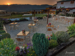 restaurante con vistas al atardecer